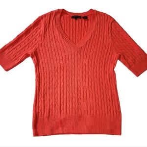 Jeanne Pierre Peach Sweater Sz Small